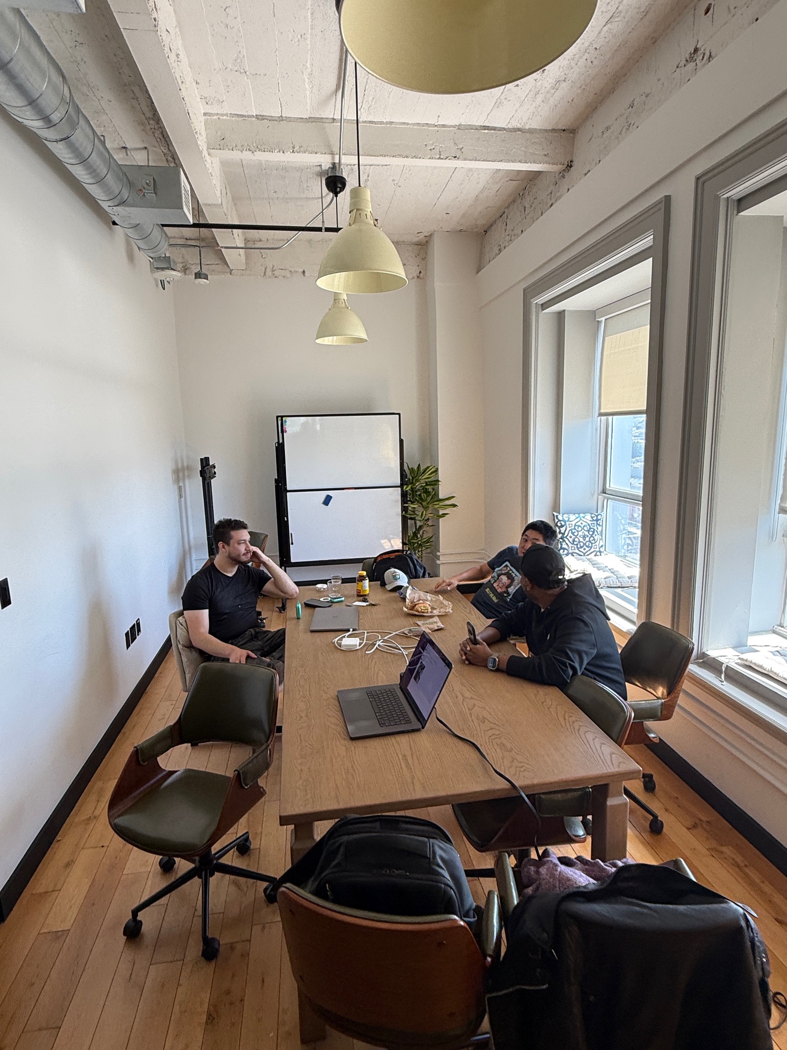 Private conference room with whiteboard